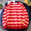 Men's Hoodies Men's & Sweatshirts Autumn Terry Fabric Candy Color Fashion Striped Men Women Harajuku Streetwear Korean Style Hip Hop