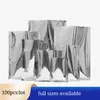 Silver Plate Aluminum Foil Various Open Top Sample Power Packing Bags 3 Sides Heat Sealing Liquid and Tea Packaging Bag