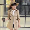 Trench Coats Coats Double Breasted Coat Clothing Tops Kids Windbreaker Autumnwearwear 5-12 Kids Girls Vestes Girls Ventes 211204