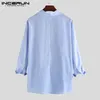 2021 camisetas para hombre estilo chino color sólido camisa de hombre collar retro hanfu elegante camisa vintage vintage encaje arriba manga larga S-5XL G0105