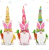 Easter Bunny Gnome Peluş Elf Parti Süslemeleri El Yapımı İsveç Tavşan Tomte Bahar Hediye Masa Süs Ev Dekorasyon XHH21-172