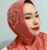 Vêtements ethniques EID Élégant Musulman Femmes Dentelle Fleurs Headwrap Dubaï Hijab Écharpe Islamique Wrap Turban Arabe Instant Cap Foulard Chapeaux SH