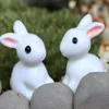 Urocze miniaturowe dekoracje ogrodowe mini żywicy królika bajek ornament kwiat roślin domowy figurka zwierząt wystrój rh3326