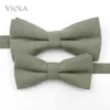 Härlig solid färgglada förälder-barn bowtie set 100% bomull barn husdjur män fjäril blå röd rosa casual bow tie present tillbehör y1229