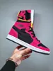 High Zoom CMFT Fireberry Basketball Shoes 1 1s Dark Pink Black Fire Berry Fashion Sport Sneakers