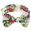 Bébé bohême arc bandeaux filles enfants fleur empreinte gros nœud papillon chapeaux pour enfants accessoires de cheveux