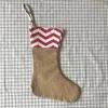 Christmas Stockings Sack Socks Gift Bag Xmas Tree Pendant Burlap Decorative Sock Supplies Ornaments Polka Dot Wave Windows Fireplaces Decorations B7796