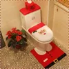 2021 Nowy 3 pc / Set Boże Narodzenie Santa Claus Łazienka Siedzenia WC pokrywa Christmas Decoration