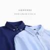 USHARK Camicie Oxford classiche da uomo Camicia formale da uomo a maniche lunghe Camicetta da uomo 100% tessuto in cotone Camicie eleganti da uomo 210603