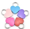 Serrure concentrique en forme de coeur en métal multicolore clé cadenas salle de sport boîte à outils paquet serrures de porte Buil