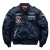 Hip Hop Jacket Män Högkvalitativ Tjock Armén Navy Vit Militär Motorcykel MA-1 Aviator Pilot Män Bomber Jacka Män P0804