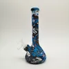 7.5'' height Hookahs Silicone Bong water smoking pipes Camouflage colorful Beaker Design bongs pipe