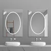 Miroirs 70x90cm smart salle de bain toilette murale murale murale coller à la maquillage domestique lumineux LED lumière avec