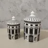 Керамическая подсвечница дома DIY DIY ручной замок замок конфеты