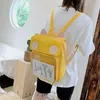 Сумка для кошачьего стиля рюкзаки Paws Kawaii Harajuku Школьные сумки для девочек -подростков Прозрачный Itabag 210922281T