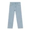 IEFB Korean Trendy Straight Loose Slim Blue Jeans Causal Straight Denim Pants For Men Vintage Causal Trousers 9Y7125 210524