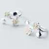 Stud 2021 Real 925 Sterling Silver Flower Earrings for Women Ear Jewelry 1 Par Female Birthday Present