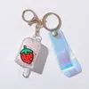 Креативное милое фруктовое мороженое жидкость брелок Летняя масло серии keychain автомобиль сумка подвесной подарок ключ