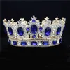 Barroco coroa nupcial tiaras tamanho grande redondo diadema rainha king noiva cabeça grande casamento cabelo jóias moda cabeça ornamento x0726