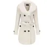 Manteau en laine coupe-vent femme longueur moyenne femme vêtements d'hiver coréen grand col en laine manteau en laine double face 211106