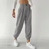 Womens Print Speck Loose Sports Pants Fashion Trend High Waist Solid Button Cargo Joggers Designer Autumn Female Casual Straight Trousers