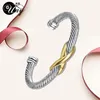 Bangle Twisted Cable armband Antieke Bangles Fashion Designer Brand Vintage Christmas Gifts Womens Cuff Bracelet 2104088874303