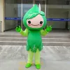 Costumes de mascotte fleur verte pêche Prunus Mascotte Cosplay Costume personnage de dessin animé Mascotte adulte vente chaude mascotte cadeau pour Halloween partie