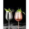 500ml 304 Stainless Steel Single Layer Goblet Red Wine Glass Colorful Large-capacity Drum-shaped Drop-resistant 210827