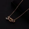 Pendentifs Colliers en acier titane Collier de projection de mémoire Cadeau de Saint Valentin pour une petite amie Cent langues Je t'aime ZWL448