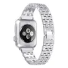Роскошный бриллиант Rhinestone Bling Blapt для Bling для Apple Watch Band 38 мм 42 мм из нержавеющей стали металлический браслет для IWatch 5 6 SE 40 мм 44 мм