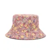 Bébé Enfants Seaux Chapeau Casque Fleur Imprimé Stingy Brim Chapeaux Enfants Mode Topee Belle Garçon Fille Pêcheur Plage Soleil Cap CGY155