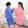 38 Design Cotton Kids Hooded Bathrobe For Girl Sleepwear Robe Boy Terry Baby Pajamas Bath Children 211109