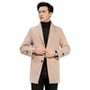 Mannen jas zakelijke wol trenchcoat winter slim fit lange windjack hoge kwaliteit casual sociale uitloper Ekkekler CeKet 210527