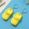 Wholesale 3D Mini Shoe Keychain Shoes Srocs Key Chain Clog Sandal Party Favors Key chains Cute EVA plastic foam hole sandals slippers