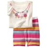 Sevimli Kız Pijama Pijama Gecelik Kızlar Pijama Suits Çocuk Giyim Seti Sailor Bebek Ev Giyim Donanma T-shirt + Pantolon 210413