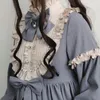 Casual jurken lolita zoete vintage jurk vrouwen lange mouwen kostuum kawaii losse schattige Japanse stijl boog voor meisjes ins