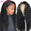 Deep Wave 13x6 13x4 Кружевные парики с передним человеческими волосами для чернокожих женщин Prepluck Brazilian Curly 5x5HD Кружевное закрытие WIG97656511
