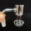 DHL 20mm OD Flat Top Terp Slurper Smoking Quartz Banger Full Weld Beveled Edge Nail With 22mm&6mm Glass Bead 10mm Ruby PearlsFor Water Bong