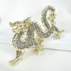 Pins Brooches Vintage Unique Extra Large Crystal Chinese Dragon Brooch Pin Pendant Badge Corsage Costume Accessory Seau22