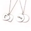 Gepersonaliseerde ronde liefhebbers ketting gunst sublimatie blanks liefde gesneden sleutelbeen ketting DIY warmteoverdracht hartvormige holle nek sieraden