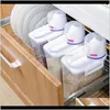 Organisation de ménage maison jardin haricots de riz pot de stockage avec joint ER 4 treillis réfrigérateur récipient de conservation en plastique cuisine Stor