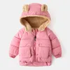 Croal Cherie Warm Kids Boys Coats Winter Cotton Jacket Fleece Childrens Parka För Flicka Velvet Baby Kläder 211222