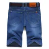 Big Size 40 42 44 Zomer Mannen Business Denim Shorts Fashion Casual Stretch Slank Blauw Dunne Korte Jeans Male 210806