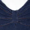 Minimalistische figurbetonte Denim-Bleistifthose für Frauen mit hoher Taille, schlanke schwarze Jeans, weibliche Mode, stilvoller Frühling 210521