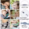 Chengkai 100pcs 9mm BPA Silicone Loose Teether Beads DIY Baby Pacifier Dummy Jewelry Soother Necklace Toy Accessories