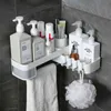 Scaffale da parete per bagno Organizer Scaffale angolare con cassetto per accessori da bagno in cucina Contenitore in plastica 210331