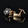 Gouden bloem Frans overhemd Manchetknopen Sieraden overhemd manchetknopen voor heren Merk Mode Manchetknopen Bruiloft Bruidegom Knop Manchetknopen AE587393089869