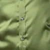 Camicia in raso in seta verde uomo marca di lusso da ballo casual festa manica lunga chimica liscia camicie smoking senza rughe 210522