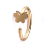 Butterfly Nose Pierścienie Non Piercing Clip On Nos Ring Indian Style Motyl Nose Mankiet Fake Piercing Biżuteria