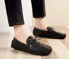 Mannen Luxurys Casual Schoenen Suède Leather Solid Drijvende Mocassins Gommino Slip op Loafers Schoen Mannelijke Big Size